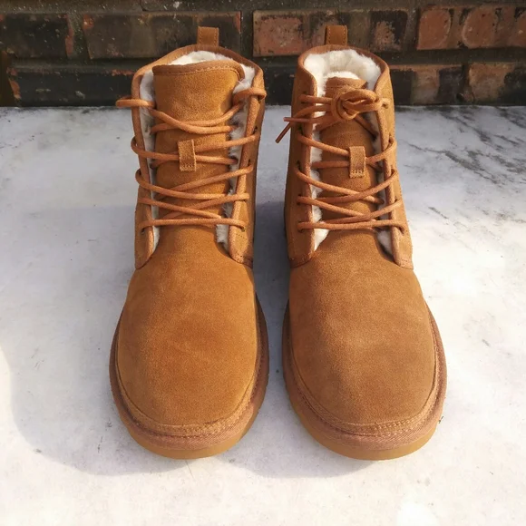 Men's UGG Harkley Brown Boots New - Picture 4 of 11